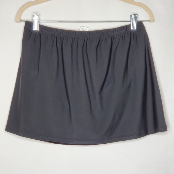 NWT Carolinas Saltwater Swim Skirt Size 12 Black Full Coverage Swim Bottom Beach - Picture 10 of 10